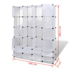 Cabinet Modulable Avec 37X146X180,5 Cm Blanc - www.minichezmoi.com