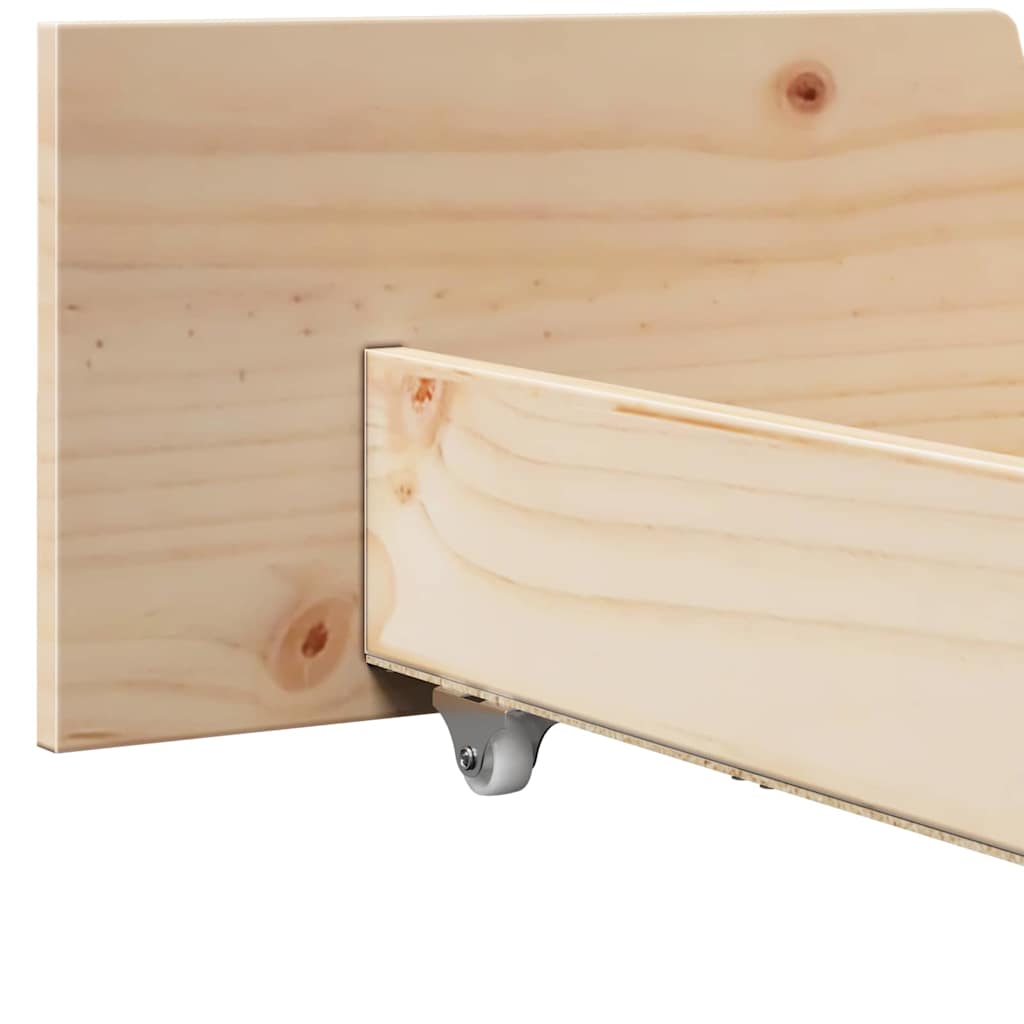 Cadre De Lit Avec Tête De Lit Naturel Pin Massif - www.minichezmoi.com