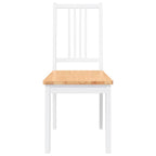 Chaises À Manger 2 Pcs Blanc Bois Massif Caoutchouc - www.minichezmoi.com