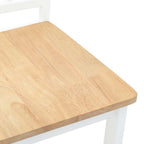 Chaises À Manger 2 Pcs Blanc Bois Massif Caoutchouc - www.minichezmoi.com