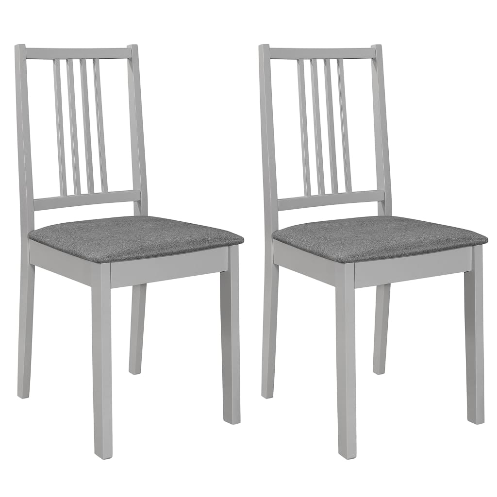 Chaises À Manger 2 Pcs Blanc Bois Massif Caoutchouc - www.minichezmoi.com
