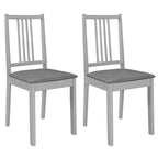 Chaises À Manger 2 Pcs Blanc Bois Massif Caoutchouc - www.minichezmoi.com