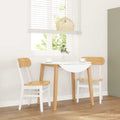 Chaises À Manger 2 Pcs Blanc Bois Massif Caoutchouc - www.minichezmoi.com