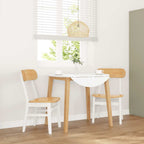 Chaises À Manger 2 Pcs Blanc Bois Massif Caoutchouc - www.minichezmoi.com