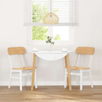 Chaises À Manger 2 Pcs Blanc Bois Massif Caoutchouc - www.minichezmoi.com
