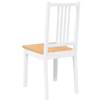 Chaises À Manger 2 Pcs Blanc Bois Massif Caoutchouc - www.minichezmoi.com