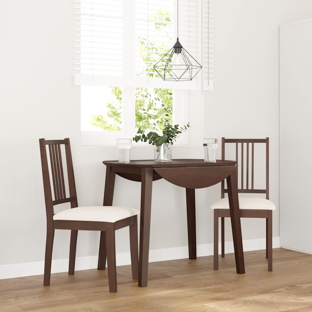 Chaises À Manger 2 Pcs Blanc Bois Massif Caoutchouc - www.minichezmoi.com