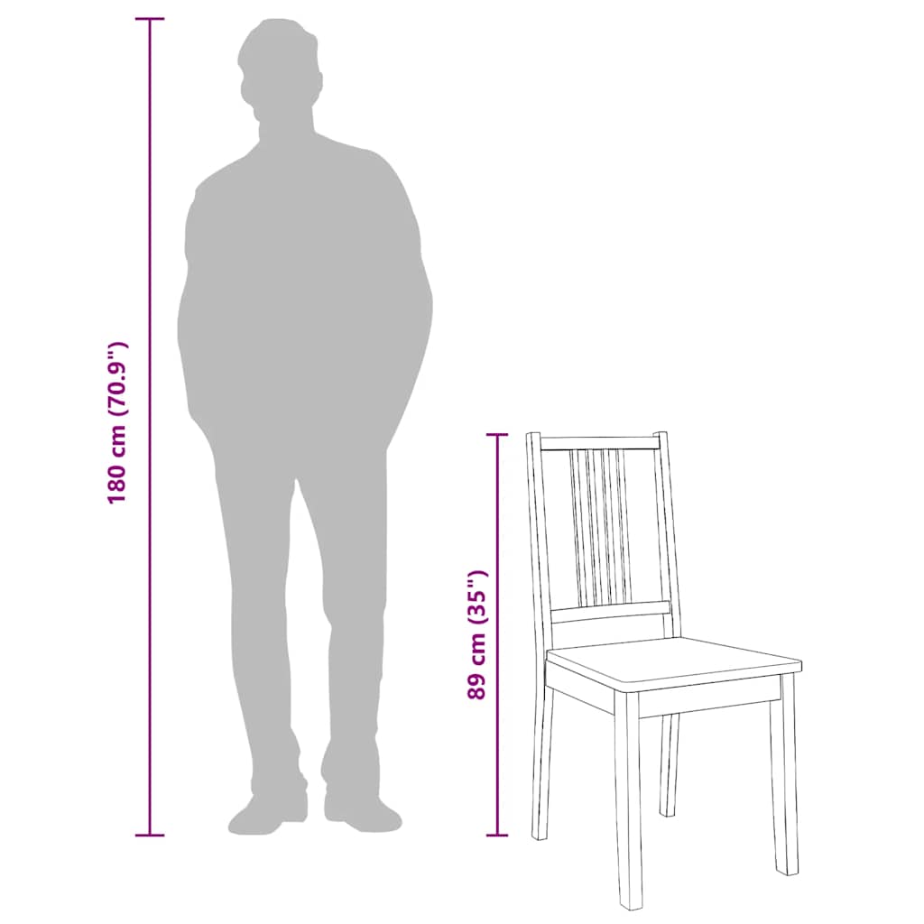 Chaises À Manger 2 Pcs Blanc Bois Massif Caoutchouc - www.minichezmoi.com