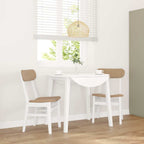 Chaises À Manger 2 Pcs Blanc Bois Massif Caoutchouc - www.minichezmoi.com