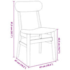 Chaises À Manger 2 Pcs Blanc Bois Massif Caoutchouc - www.minichezmoi.com