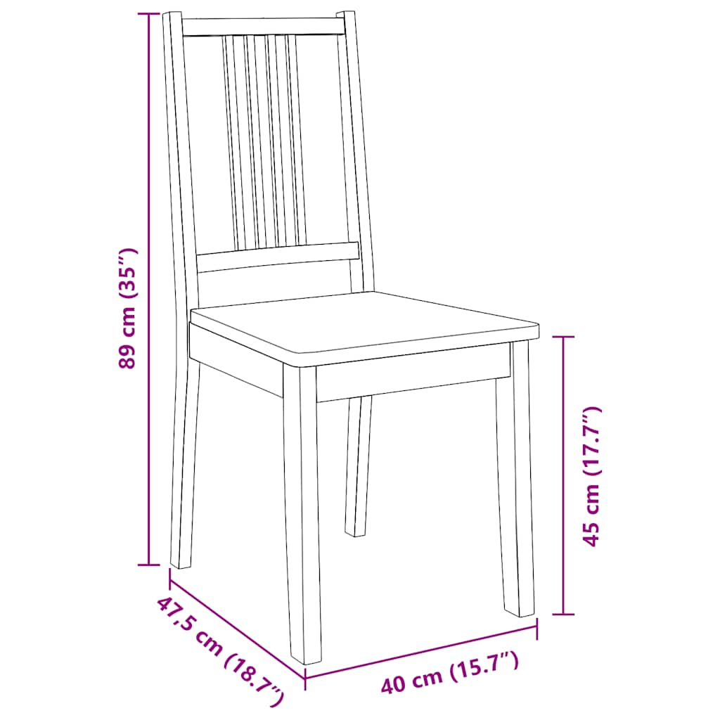 Chaises À Manger 2 Pcs Blanc Bois Massif Caoutchouc - www.minichezmoi.com