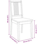 Chaises À Manger 2 Pcs Blanc Bois Massif Caoutchouc - www.minichezmoi.com