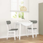Chaises À Manger 2 Pcs Blanc Bois Massif Caoutchouc - www.minichezmoi.com