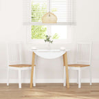 Chaises À Manger 2 Pcs Blanc Bois Massif Caoutchouc - www.minichezmoi.com