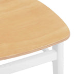 Chaises À Manger 2 Pcs Blanc Bois Massif Caoutchouc - www.minichezmoi.com