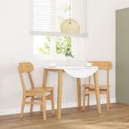 Chaises À Manger 2 Pcs Blanc Bois Massif Caoutchouc - www.minichezmoi.com