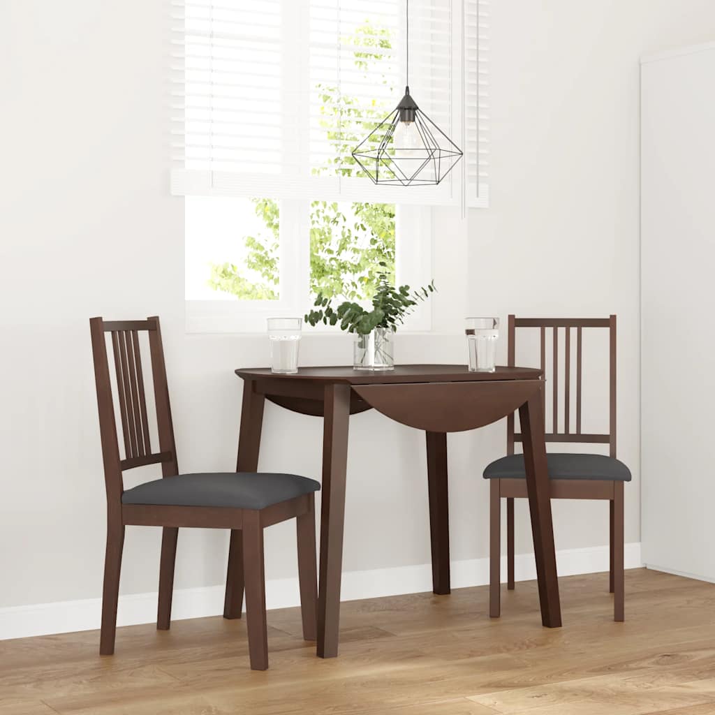 Chaises À Manger 2 Pcs Blanc Bois Massif Caoutchouc - www.minichezmoi.com