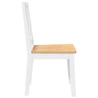 Chaises À Manger 2 Pcs Blanc Bois Massif Caoutchouc - www.minichezmoi.com