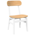 Chaises À Manger 2 Pcs Blanc Bois Massif Caoutchouc - www.minichezmoi.com