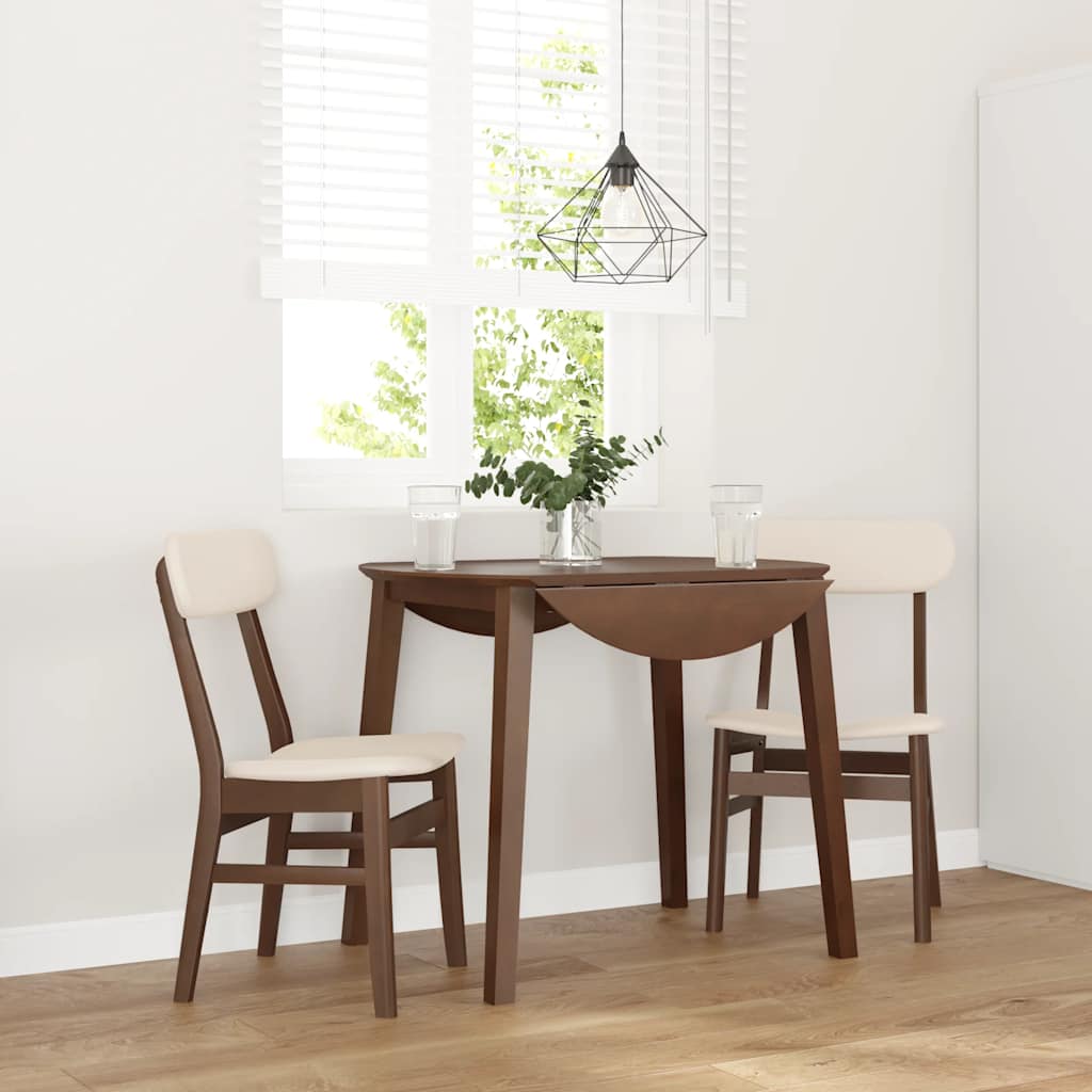 Chaises À Manger 2 Pcs Blanc Bois Massif Caoutchouc - www.minichezmoi.com