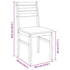 Chaises À Manger 2 Pcs Bois Massif Caoutchouc - www.minichezmoi.com