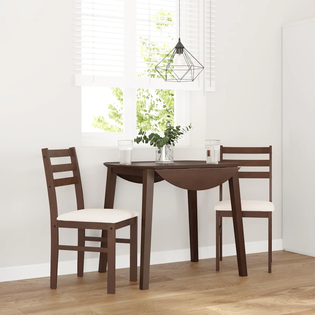 Chaises À Manger 2 Pcs Bois Massif Caoutchouc - www.minichezmoi.com