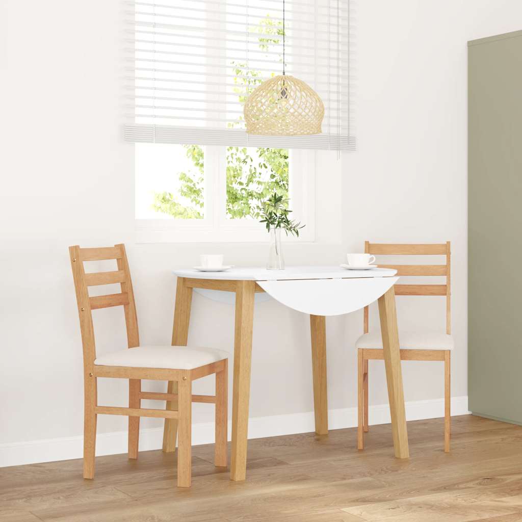 Chaises À Manger 2 Pcs Bois Massif Caoutchouc - www.minichezmoi.com