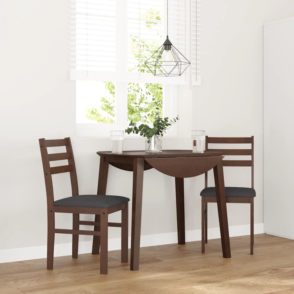 Chaises À Manger 2 Pcs Bois Massif Caoutchouc - www.minichezmoi.com