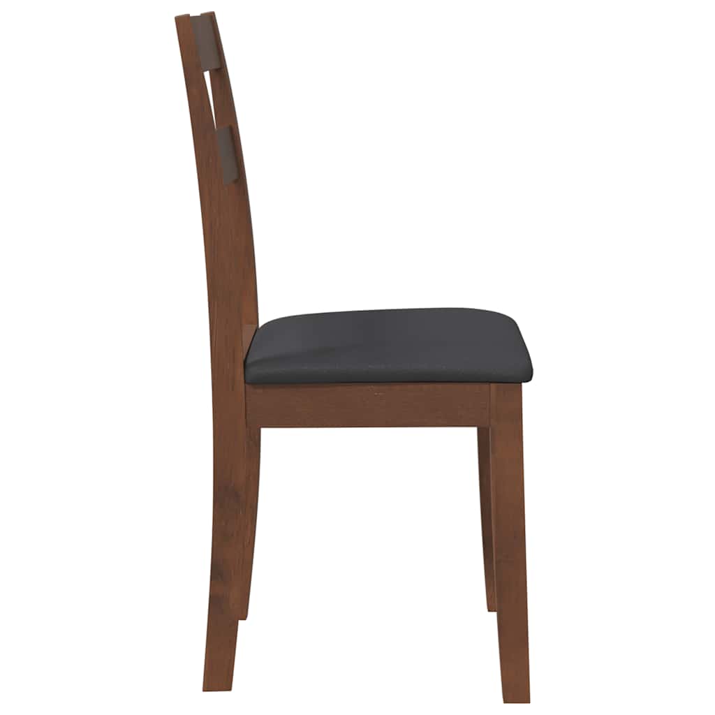 Chaises À Manger Coussins 2 Pcs Marron Bois Massif Caoutchouc - www.minichezmoi.com