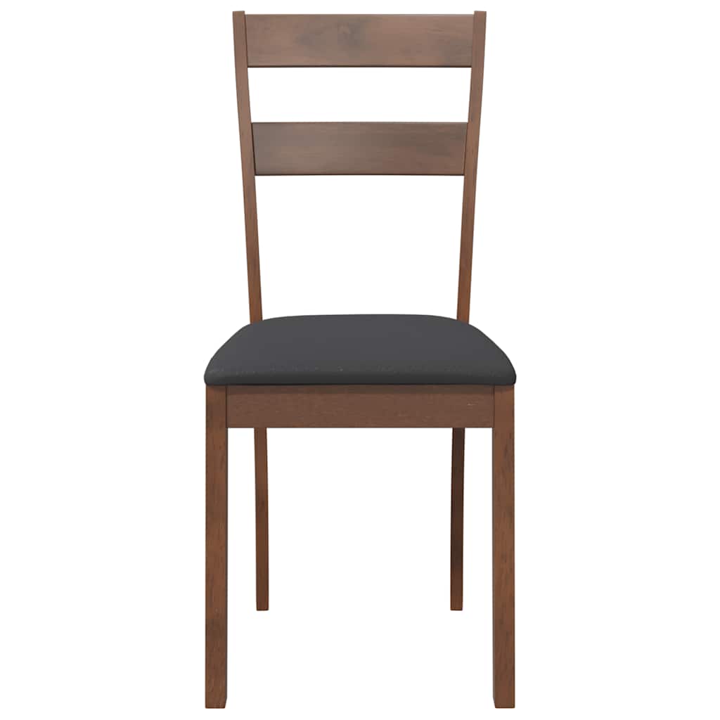 Chaises À Manger Coussins 2 Pcs Marron Bois Massif Caoutchouc - www.minichezmoi.com