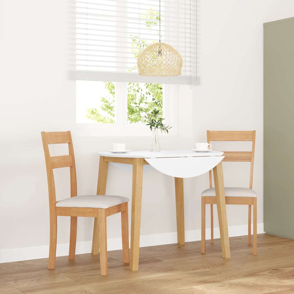 Chaises À Manger Coussins 2 Pcs Marron Bois Massif Caoutchouc - www.minichezmoi.com