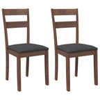 Chaises À Manger Coussins 2 Pcs Marron Bois Massif Caoutchouc - www.minichezmoi.com