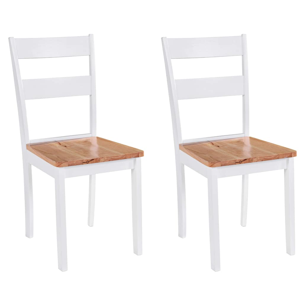 Chaises À Manger Coussins 2 Pcs Marron Bois Massif Caoutchouc - www.minichezmoi.com