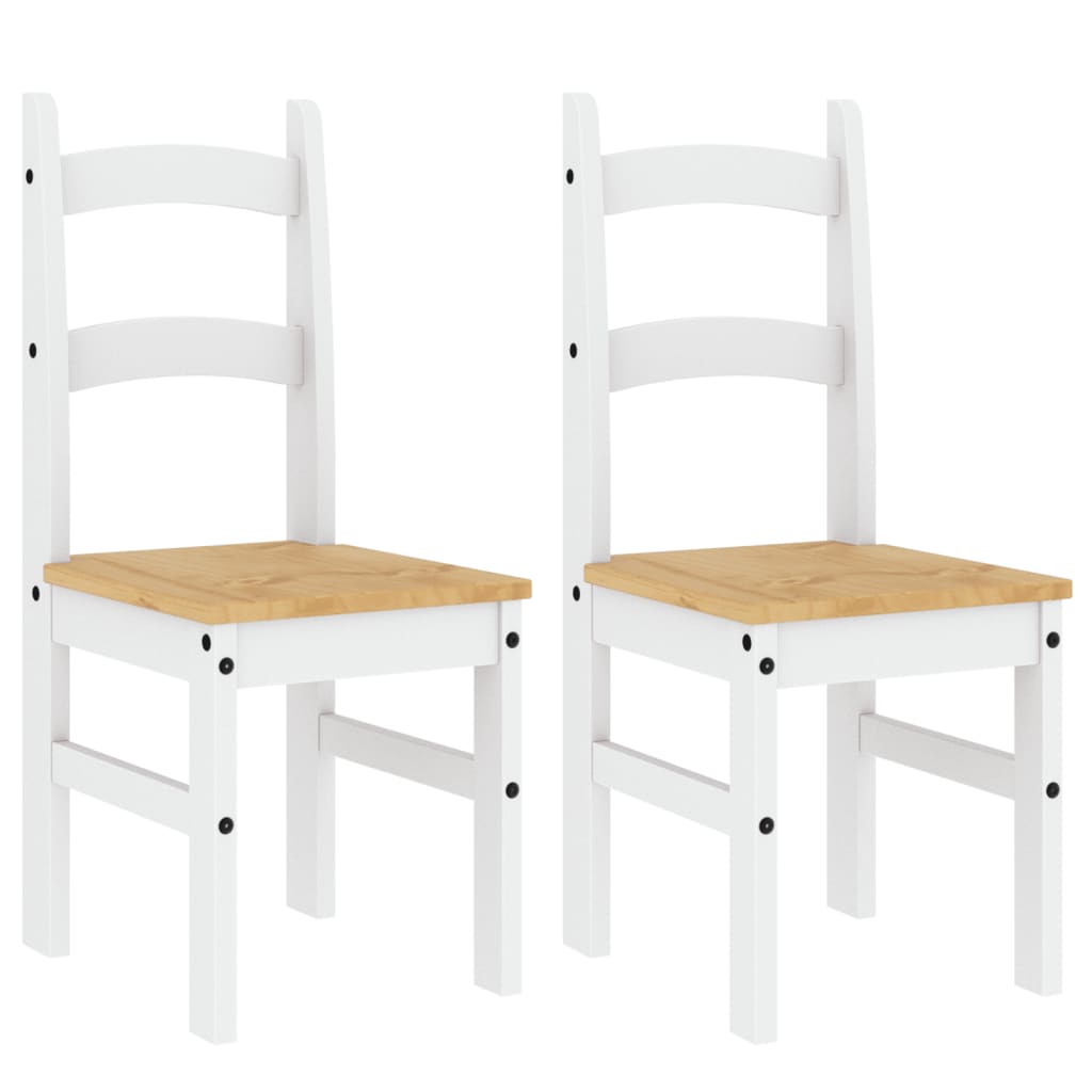 Chaises À Manger Lot De 2 40X46X99 Cm Bois Massif De Pin - www.minichezmoi.com