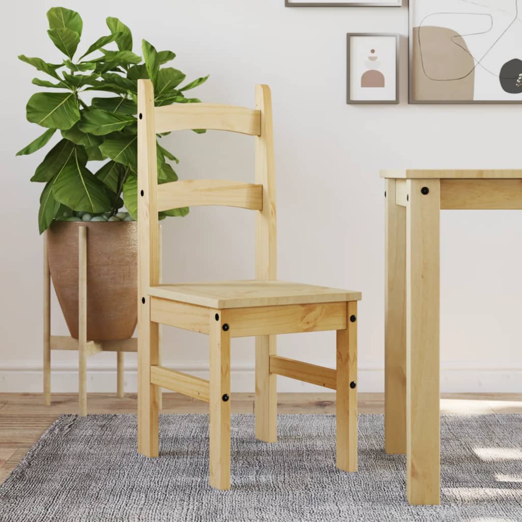 Chaises À Manger Lot De 2 40X46X99 Cm Bois Massif De Pin - www.minichezmoi.com