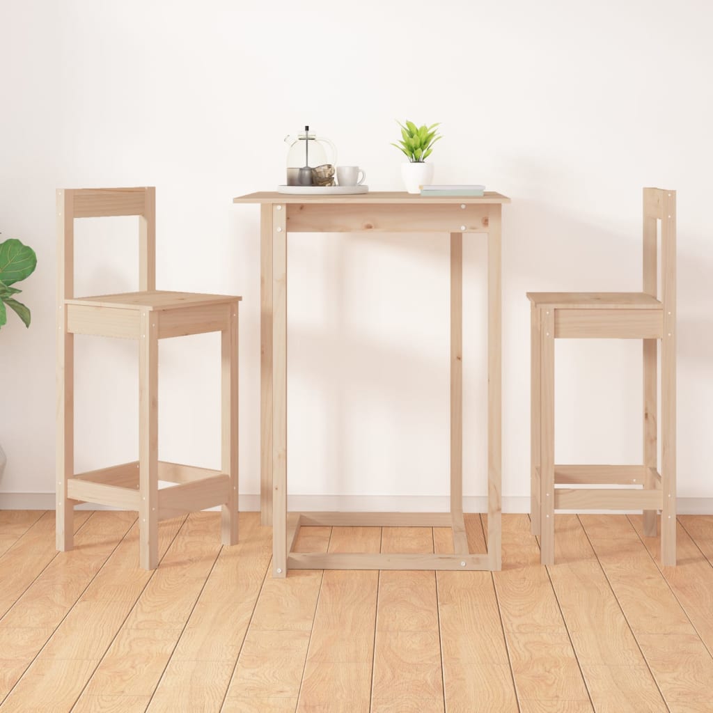 Chaises De Bar Lot De 2 40X41,5X112 Cm Bois De Pin Solide - www.minichezmoi.com