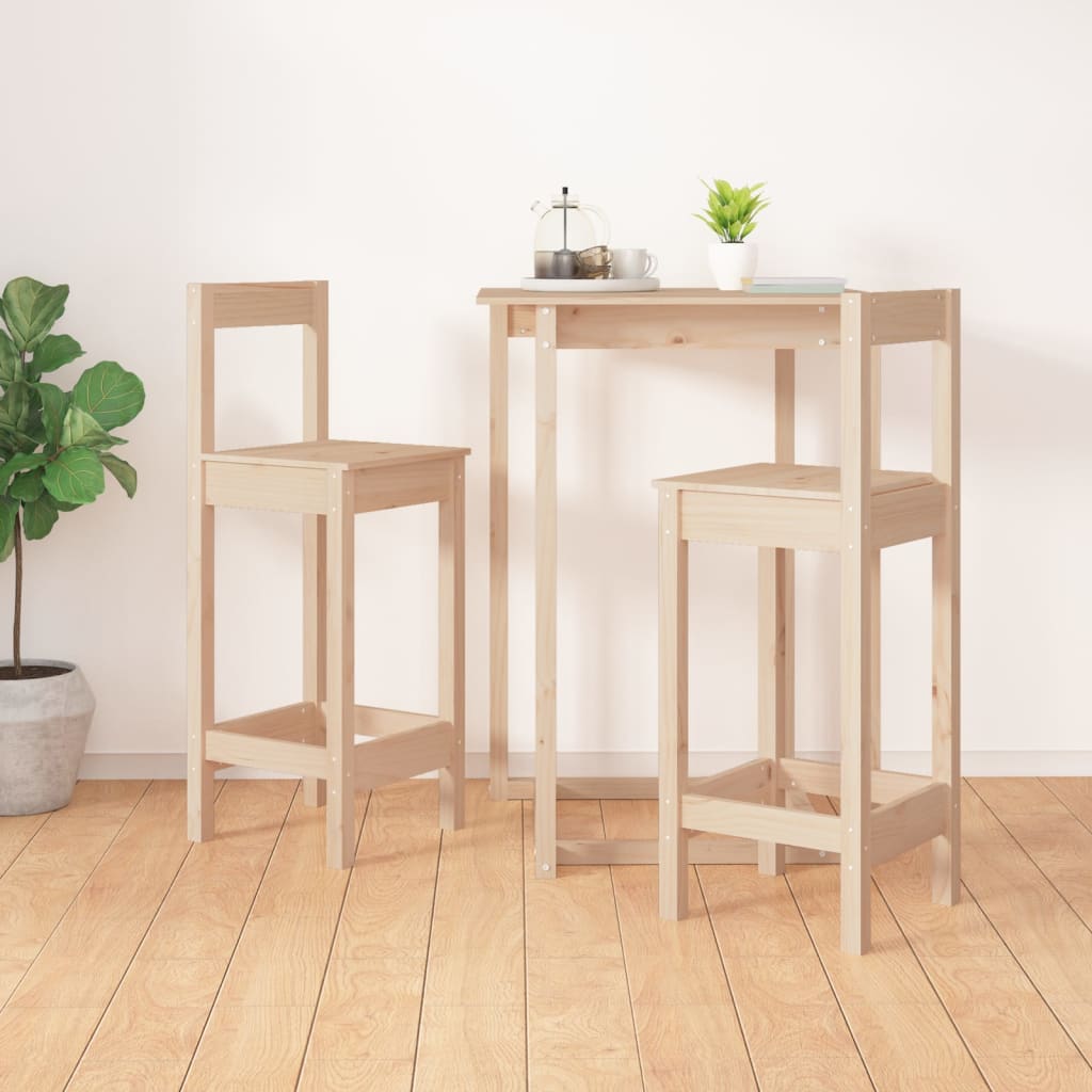 Chaises De Bar Lot De 2 40X41,5X112 Cm Bois De Pin Solide - www.minichezmoi.com