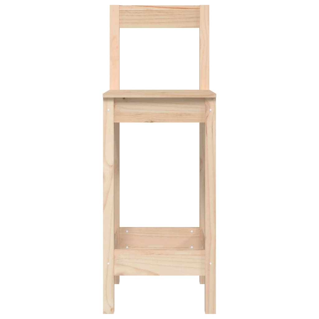 Chaises De Bar Lot De 2 40X41,5X112 Cm Bois De Pin Solide - www.minichezmoi.com