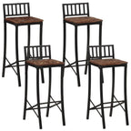 Chaises De Bar Lot De 4 Bois De Récupération Massif - www.minichezmoi.com