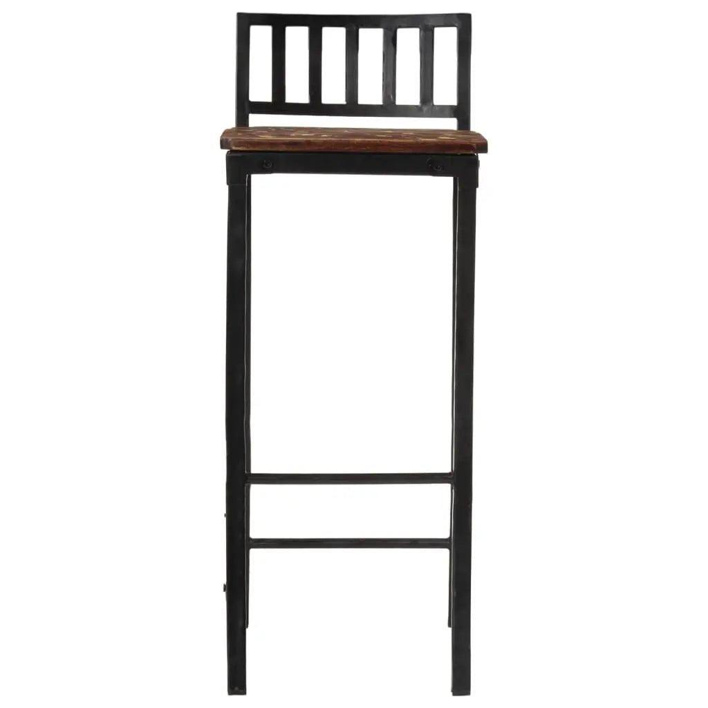 Chaises De Bar Lot De 4 Bois De Récupération Massif - www.minichezmoi.com