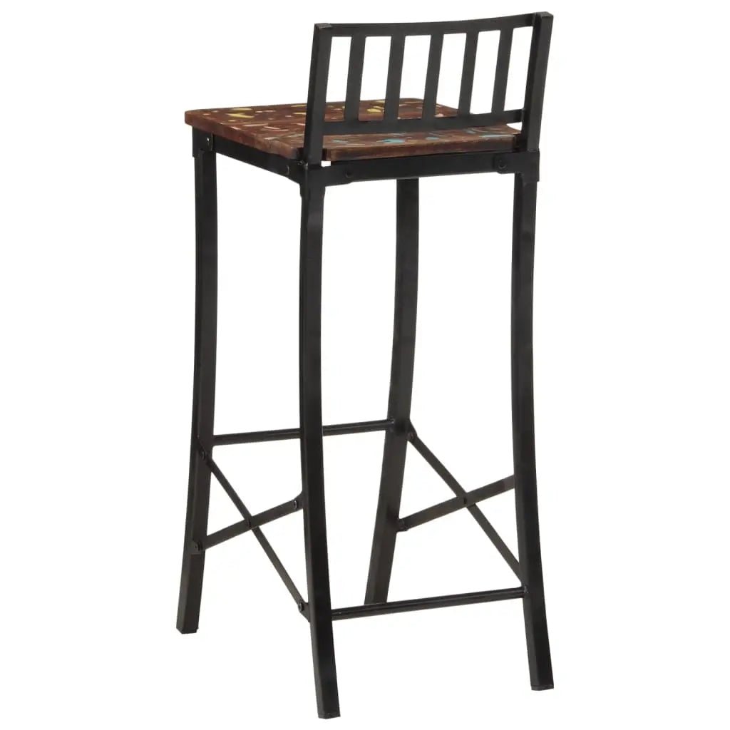 Chaises De Bar Lot De 4 Bois De Récupération Massif - www.minichezmoi.com