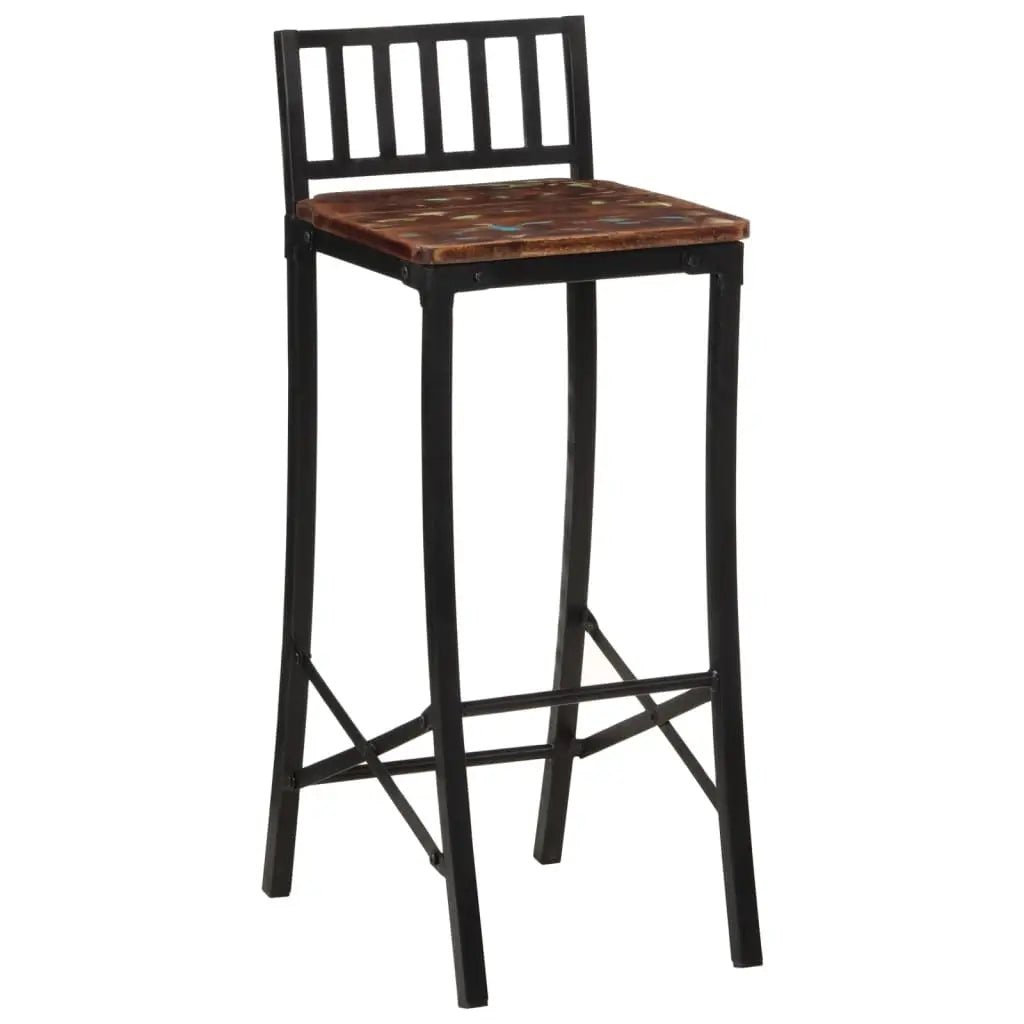 Chaises De Bar Lot De 4 Bois De Récupération Massif - www.minichezmoi.com
