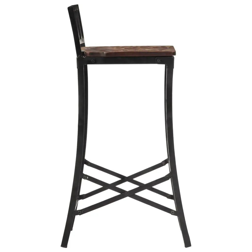 Chaises De Bar Lot De 4 Bois De Récupération Massif - www.minichezmoi.com