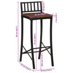 Chaises De Bar Lot De 4 Bois De Récupération Massif - www.minichezmoi.com