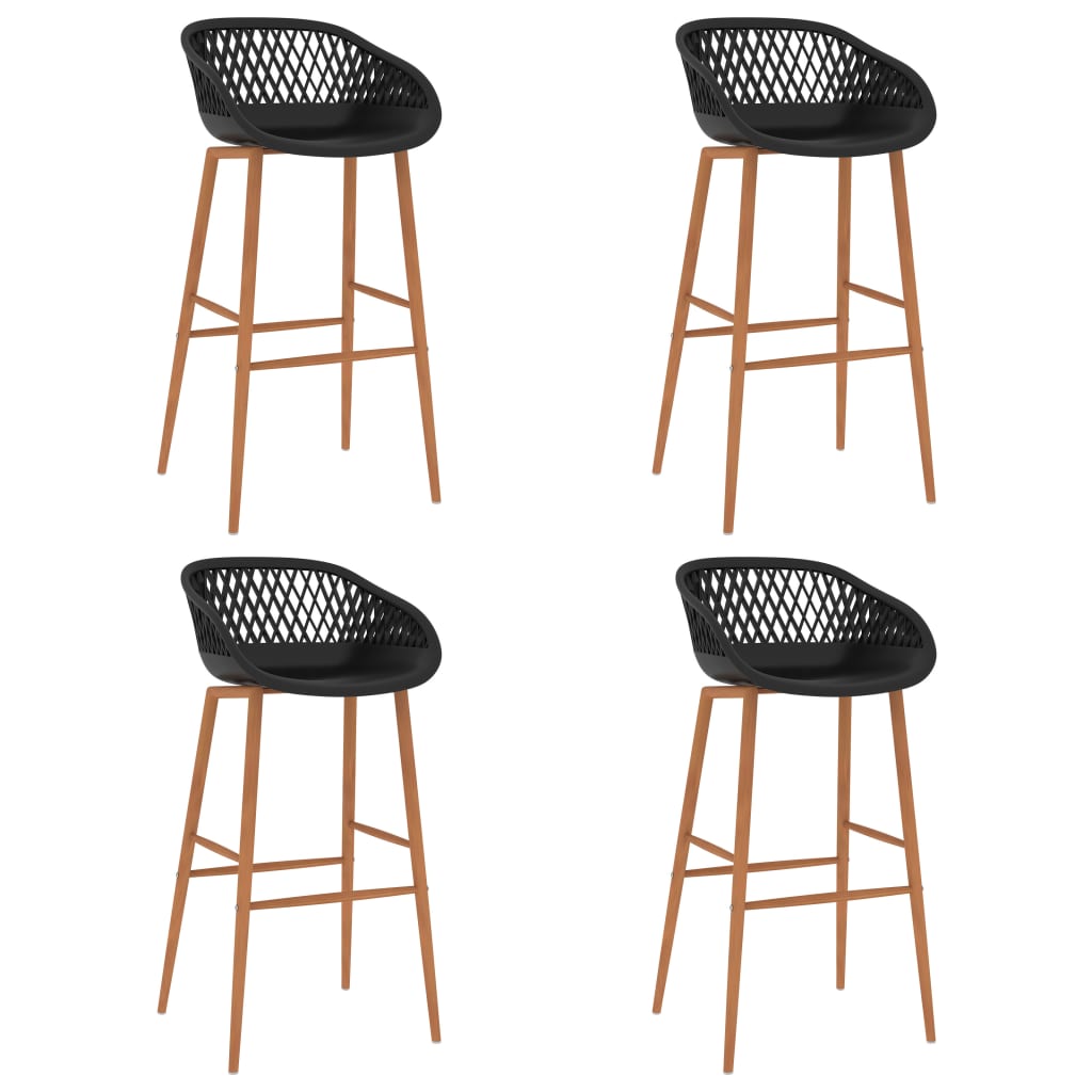 Chaises De Bar Lot De 4 Noir - www.minichezmoi.com