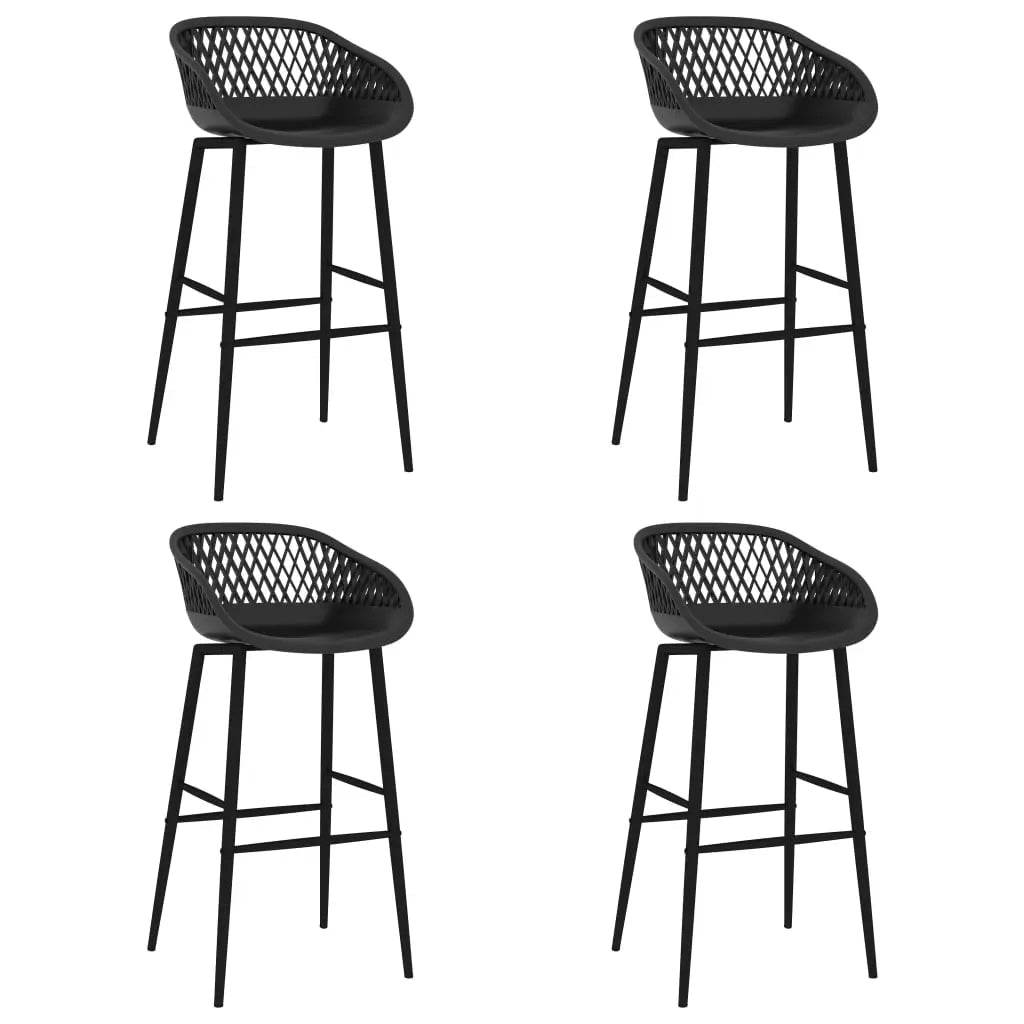 Chaises De Bar Lot De 4 Noir - www.minichezmoi.com
