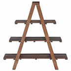Étagère Pliante Marron 79.5 X 35 X 112 Cm Bois Recyclé Solide - www.minichezmoi.com