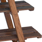 Étagère Pliante Marron 79.5 X 35 X 112 Cm Bois Recyclé Solide - www.minichezmoi.com