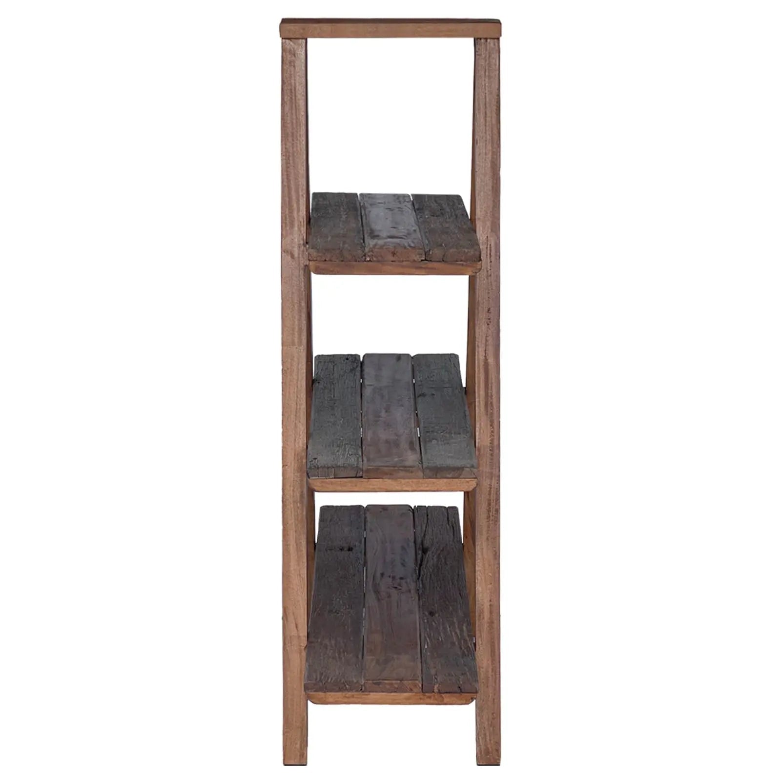 Étagère Pliante Marron 79.5 X 35 X 112 Cm Bois Recyclé Solide - www.minichezmoi.com