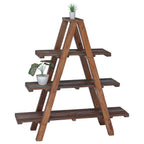 Étagère Pliante Marron 79.5 X 35 X 112 Cm Bois Recyclé Solide - www.minichezmoi.com